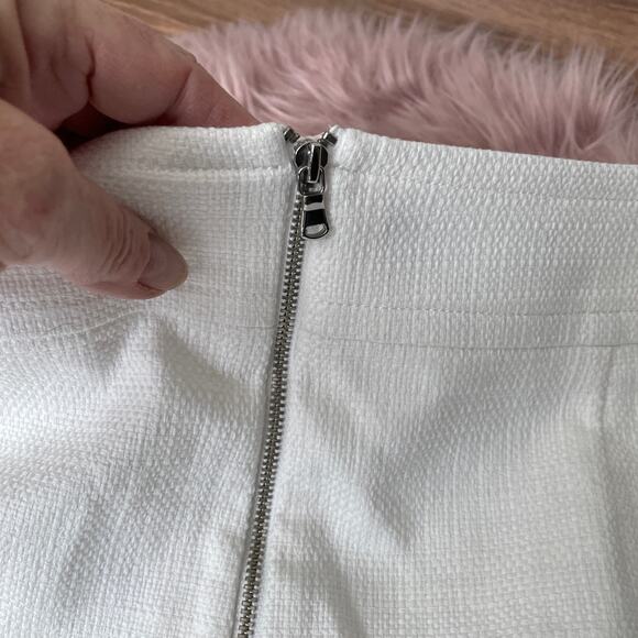 Talbots Cream Pencil Skirt Exposed Zipper - Picture 6 of 10